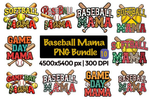 Baseball Mama PNG Bundle: A Sports Mom Design for Real Projects