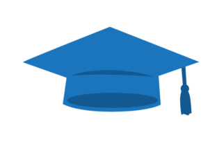Blue Graduation Cap: A Versatile Graphic Design Asset for School Amp Crafts