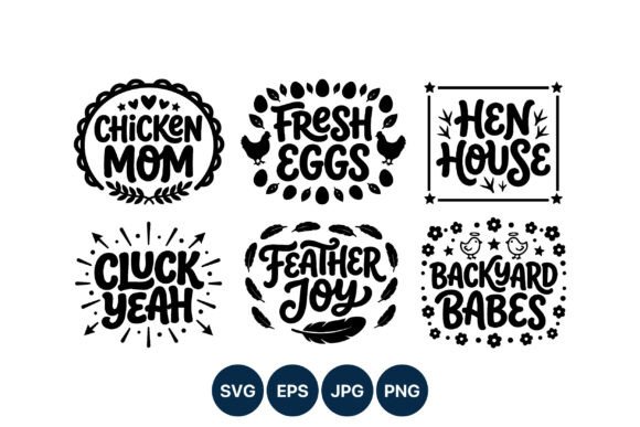 Chicken Mom Fresh Eggs Hen House Vector: A Versatile Graphic Design Asset for Content Creators