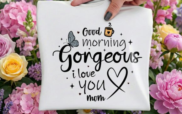 Cute Gorgeous Mom Mother s Day Shirt PNG Graphics and T-Shirt Designs