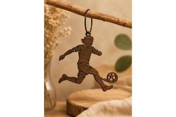 Football Girl Earrings Laser Cut File
