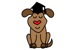 Graduation Dog: A Unique Design Asset for School-Themed Crafts