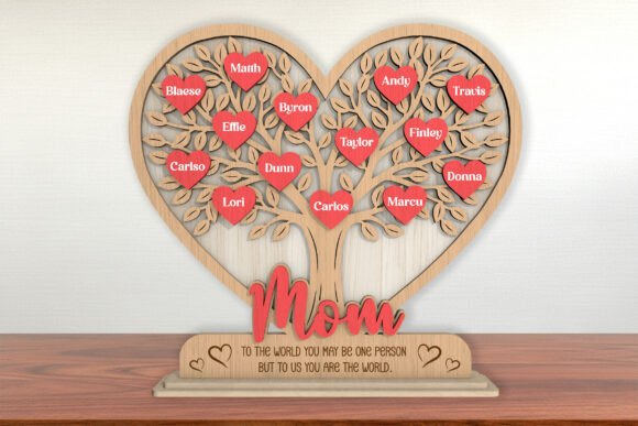 Mom Heart Family Tree SVG Review