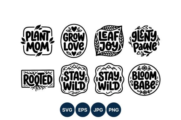 Plant Themed Hand Lettering Quotes: A Graphic Design Asset for Modern Content Creators