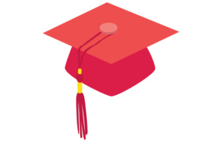 Red Graduation Cap: A Versatile Graphic Design Asset for School Amp Crafts