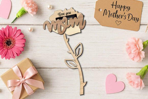SVG Mom Rose Mother Day Gift Card Holder